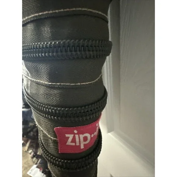 Zip It Olive Green Tote Bag Zipper Reusable Eco Friendly Zip-it Recycleable GR68 - Picture 2 of 5